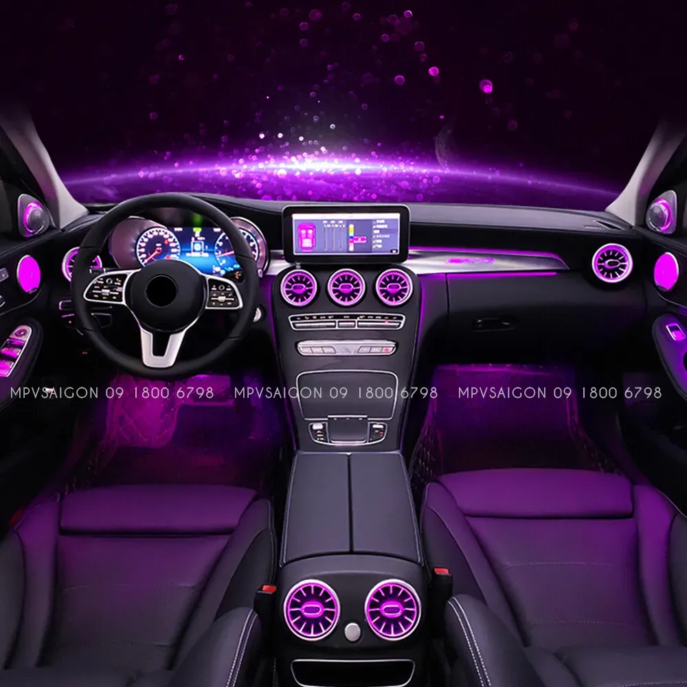 Loa Xoay 4D Burmester Led 64 Màu Cột A cho xe Mercedes - Benz C-Class, GLC-Class, E-Class, S-Class