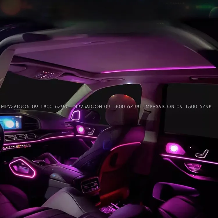 Loa Xoay 4D Burmester Led 64 Màu Cột A cho xe Mercedes - Benz C-Class, GLC-Class, E-Class, S-Class