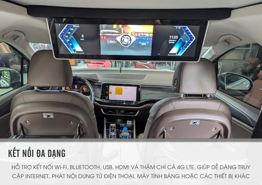 Màn hình trần xe hơi Android loại wide