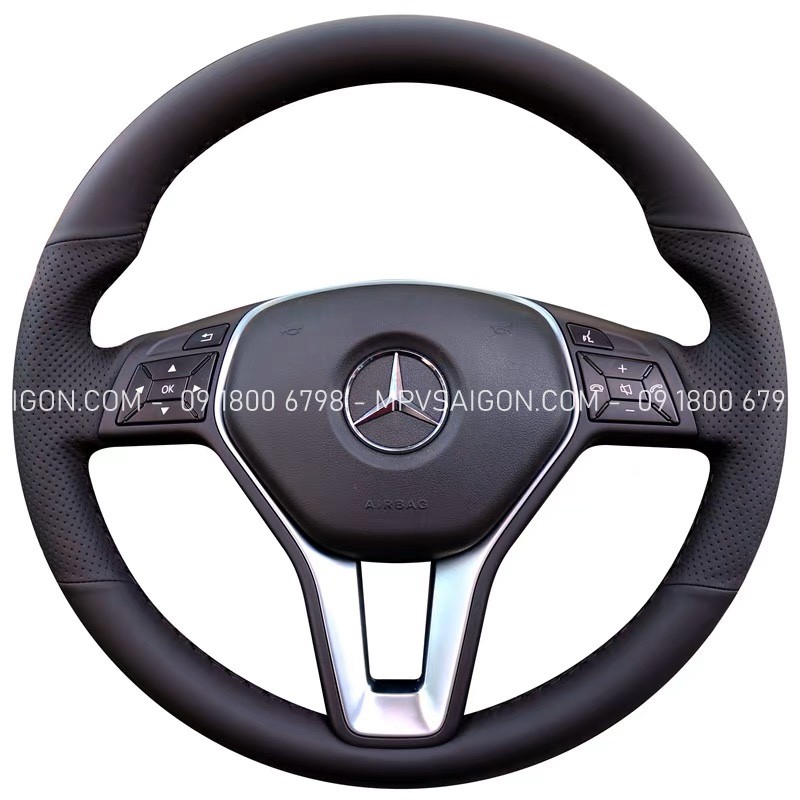 May da bọc da vô lăng Mercedes Benz da Nappa - da nhập cao cấp