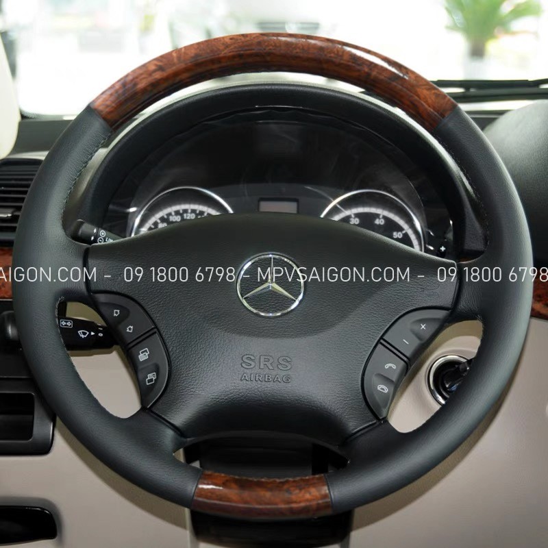 May da bọc da vô lăng Mercedes Benz da Nappa - da nhập cao cấp