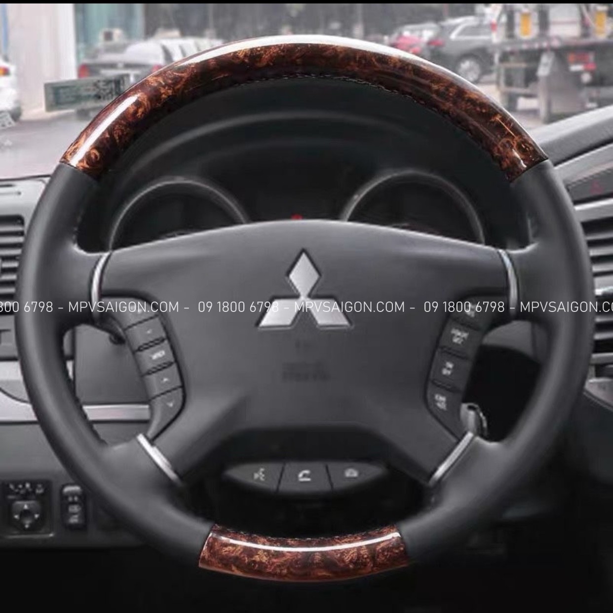 May da bọc da vô lăng Mercedes Benz da Nappa - da nhập cao cấp