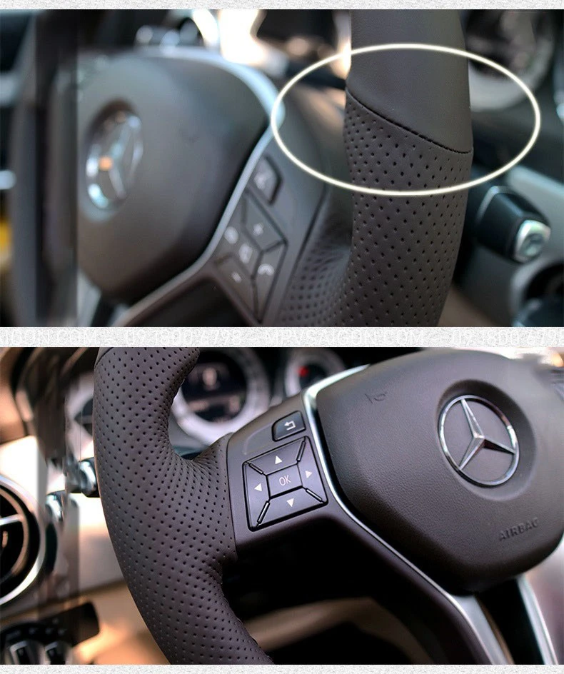 May da bọc da vô lăng Mercedes Benz da Nappa - da nhập cao cấp