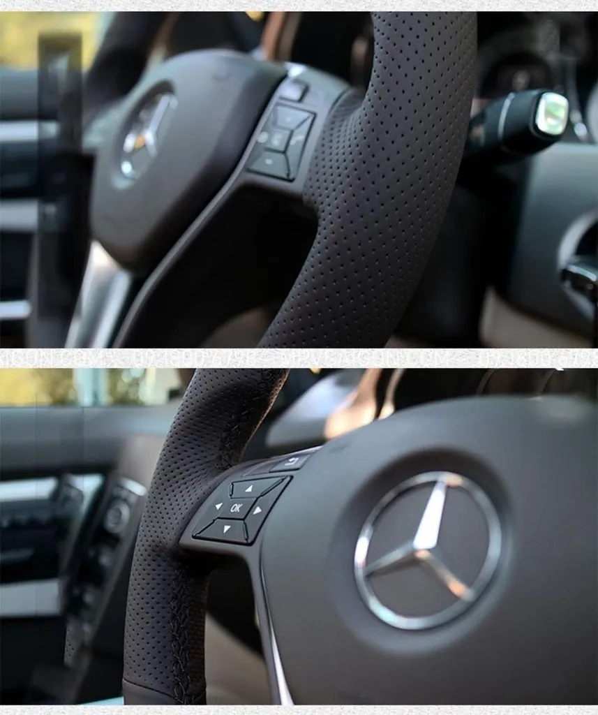 May da bọc da vô lăng Mercedes Benz da Nappa - da nhập cao cấp