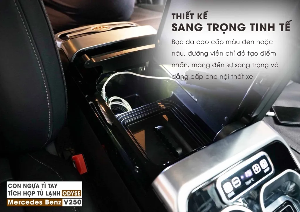 MERCEDES BENZ V250 – BROCHURE CON NGỰA TÌ TAY TÍCH HỢP TỦ LẠNH MẪU ODYSE