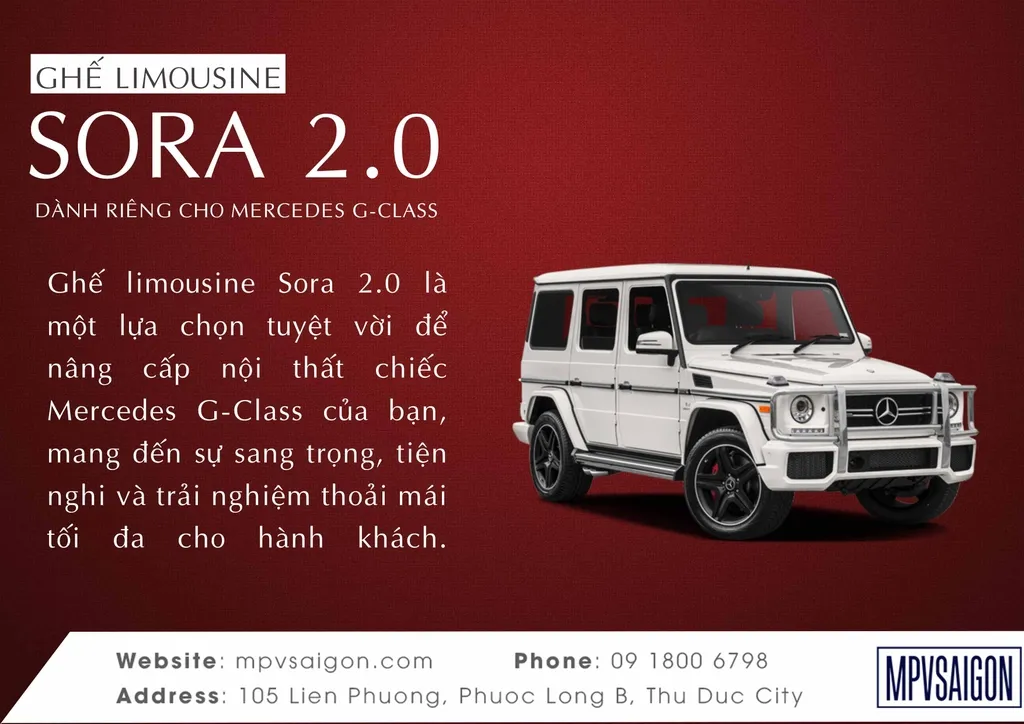Mercedes G-Class - Brochure ghế limousine Sora 2.0