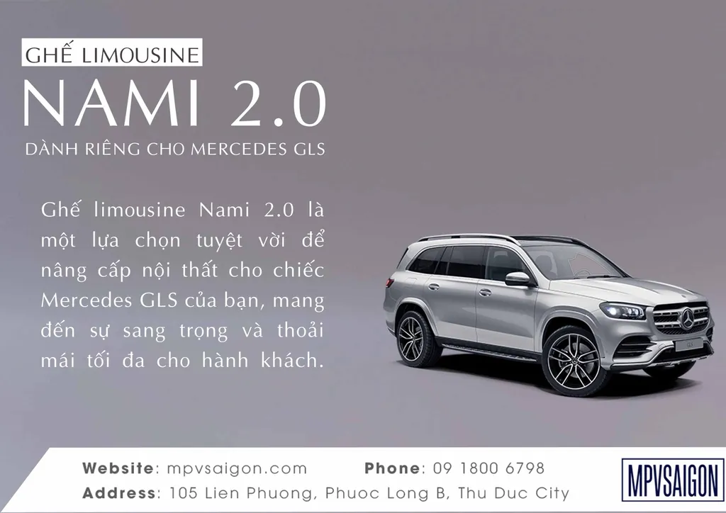 Mercedes GLS - Brochure ghế limousine Nami 2.0