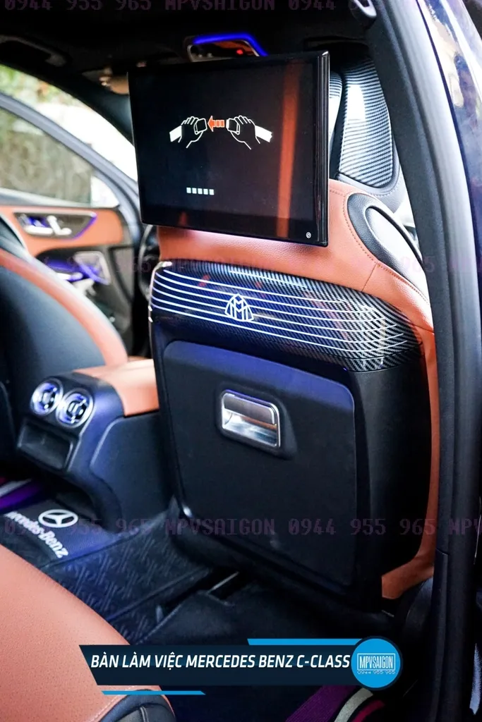Nâng cấp bàn xếp lưng ghế Benz C-class C300