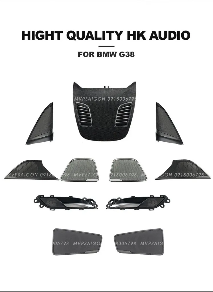 Nâng cấp bộ 5 loa ốp cửa Treble Tweeter điều khiến trung tâm BMW G30 G31