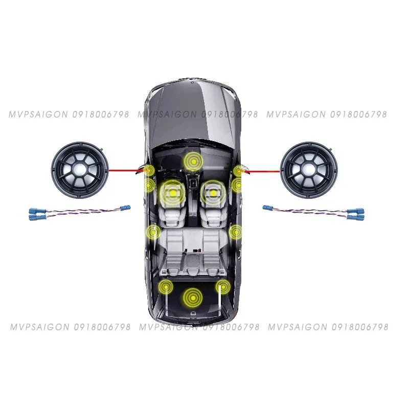 Nâng cấp bộ 5 loa ốp cửa Treble Tweeter điều khiến trung tâm BMW G30 G31