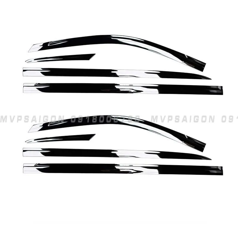 Nâng cấp bộ nẹp chân kính Benz V250 chrome và titan
