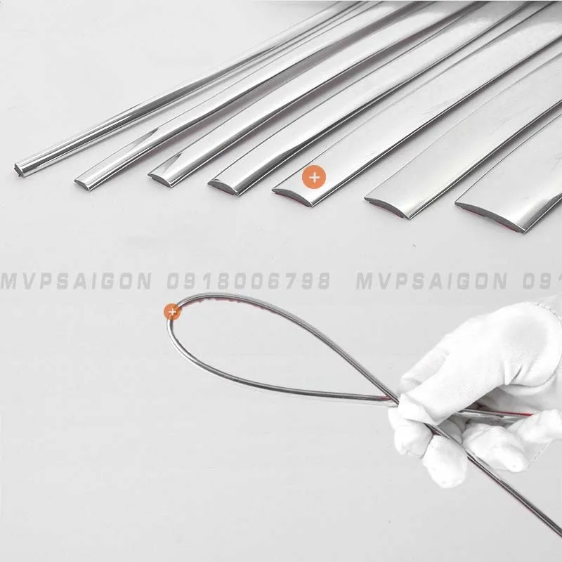 Nâng cấp bộ nẹp chân kính Benz V250 chrome và titan