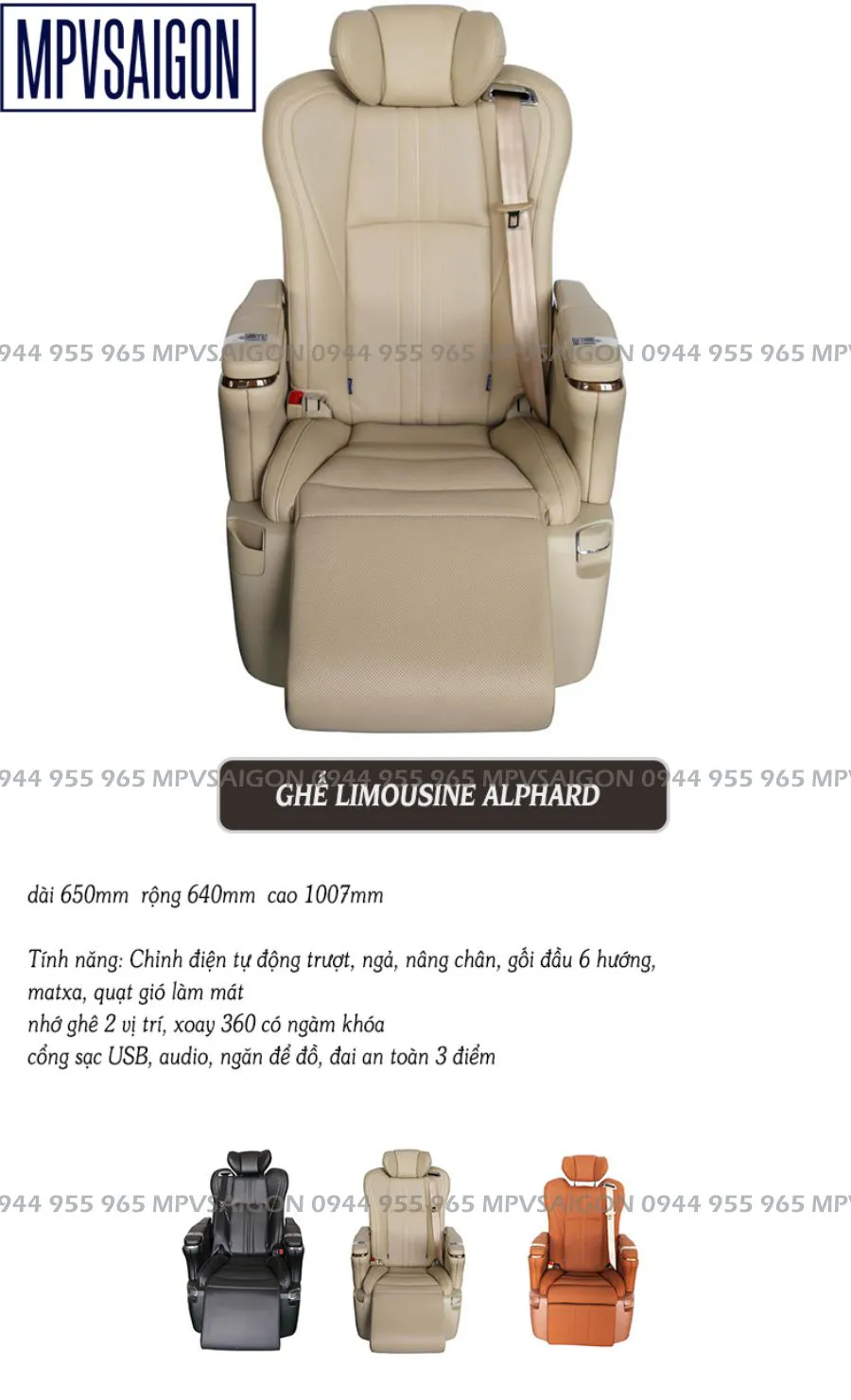 Nâng cấp ghế Limousine Toyota Alphard nhập khẩu