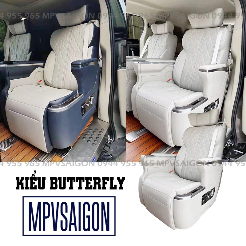 Nâng cấp ghế Limousine Toyota Sienna - Mẫu pha lê Crystal 2