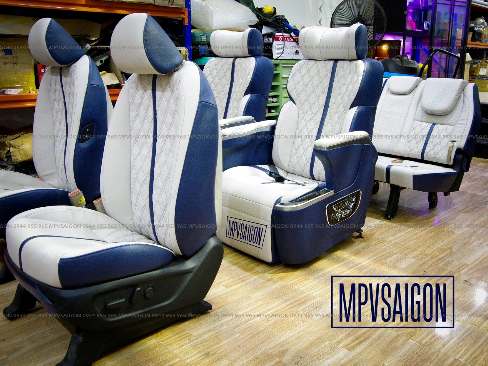 Nâng cấp ghế Limousine Toyota Sienna - Mẫu pha lê Crystal 2