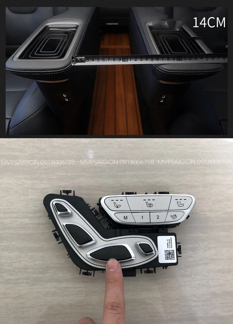 Nâng cấp trượt điện ghế Mercedes Benz V250