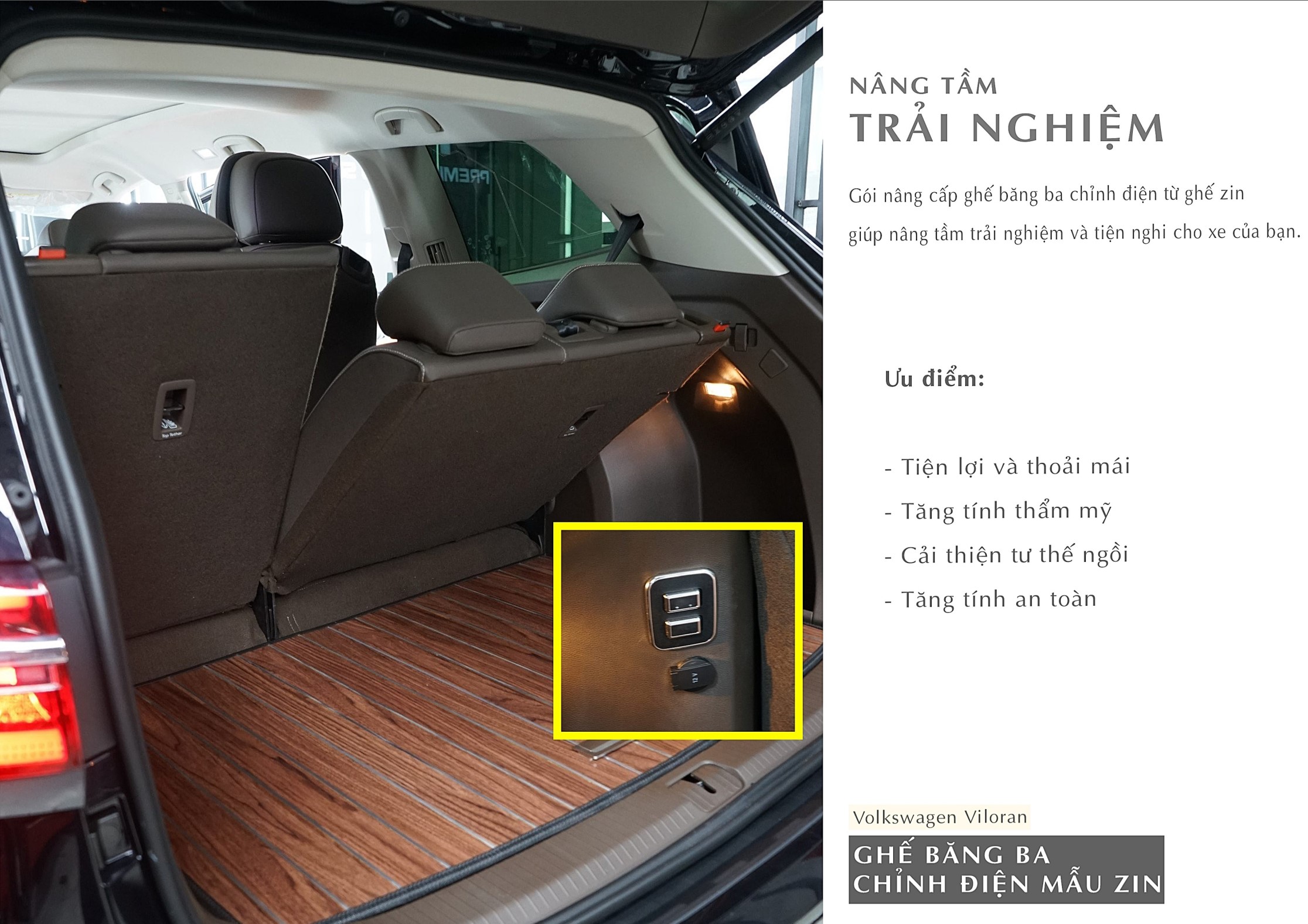 Ghế băng ba ngả giường Volkswagen Viloran: Nâng cấp ngả lưng ghế zin Viloran hay thay ghế mới