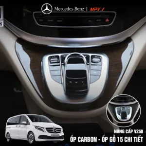 Ốp carbon, ốp vân gỗ 15 chi tiết nội thất Mercedes Benz V250