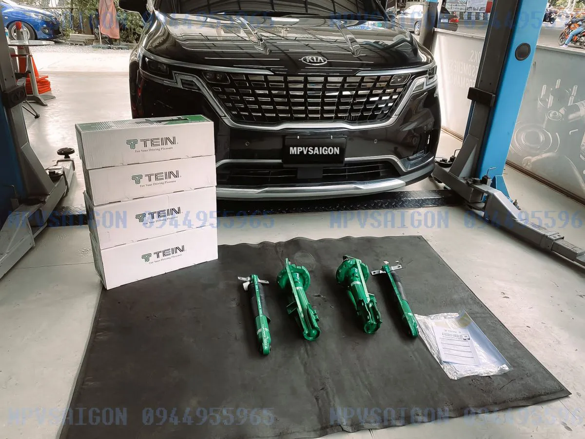 Nâng cấp phuộc Tein Japan Kia Carnival 2024 2025 - Giải pháp giúp xe êm ái bớt chòng chành
