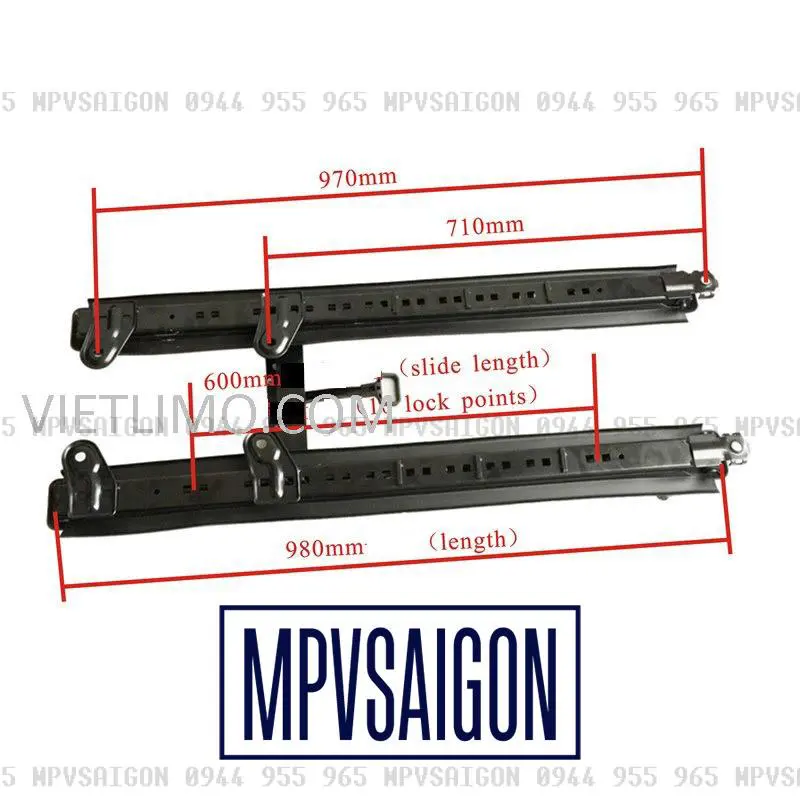 Ray trượt ghế ô tô 1m