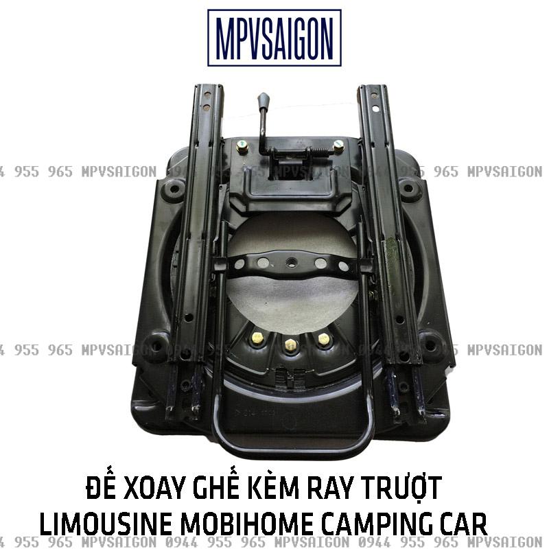 Ray trượt ghế ô tô 2m kèm đế xoay 360 độ limousine mobihome xe khách giường nằm