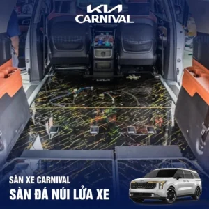 Sàn đá núi lửa xe Kia Carnival 2024 2025 7 chỗ 8 chỗ bóng đẹp như sàn Carbon