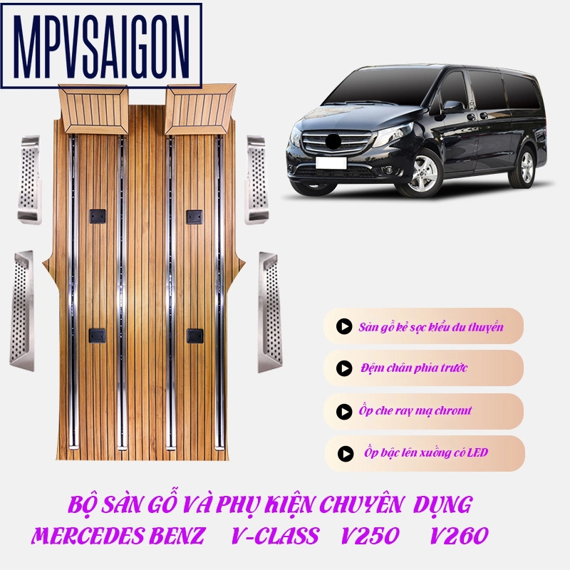 Sàn gỗ tự nhiên Mercedes Benz Vito V220 V250
