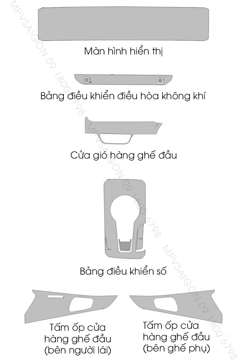 Thi công dán PPF nội thất KIA Carnival 2020-2022 2024 2025