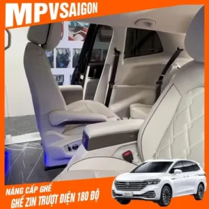 Volkswagen Viloran độ ghế zin trượt điện xoay 180 độ